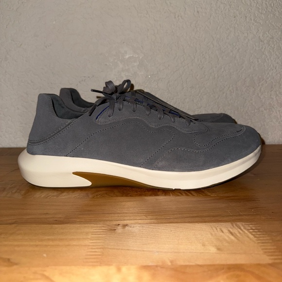 OluKai Koheo Men’s Convertible Charcoal Gray Suede Leather Sneakers Size 12 NEW - Picture 2 of 7